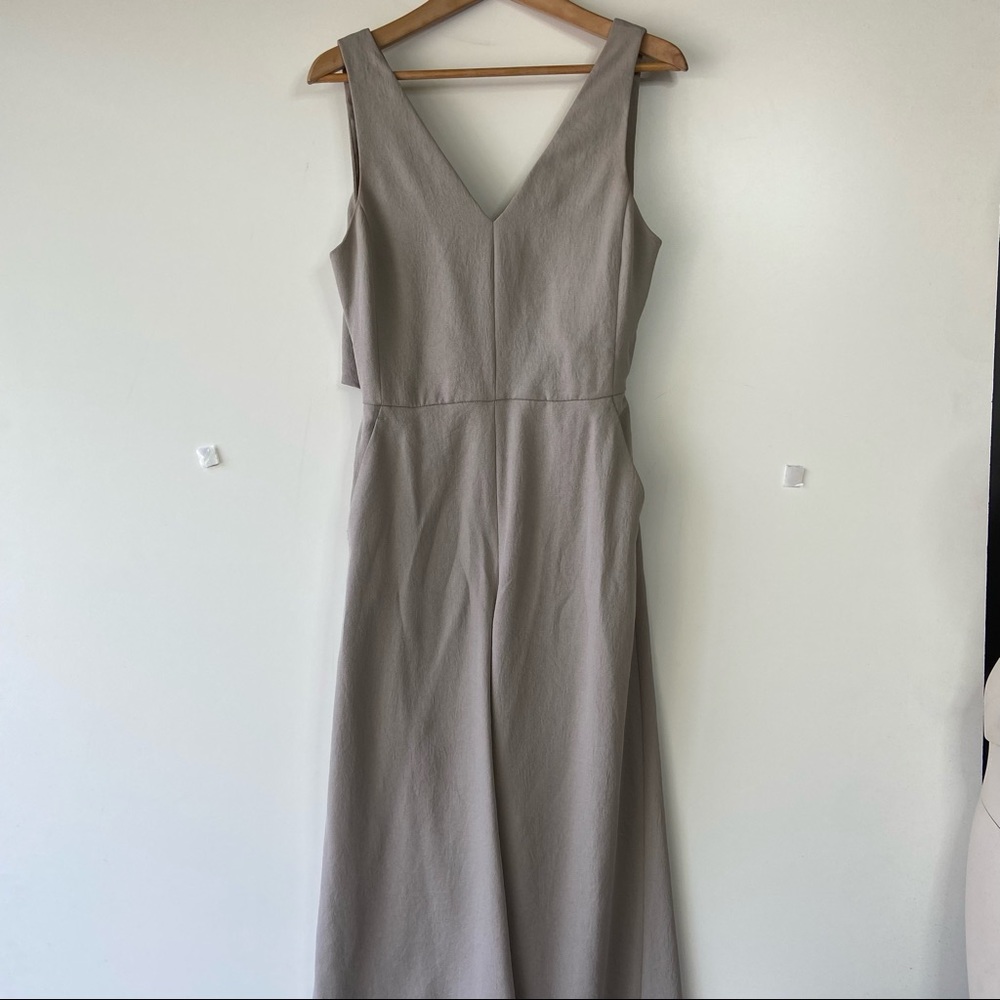 Aritzia Wilfred Ecoulement ashen tie back jumpsuit - Picture 4 of 8